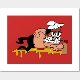 Pizza Tower Peppino spaghetti taunt print Posters and Art